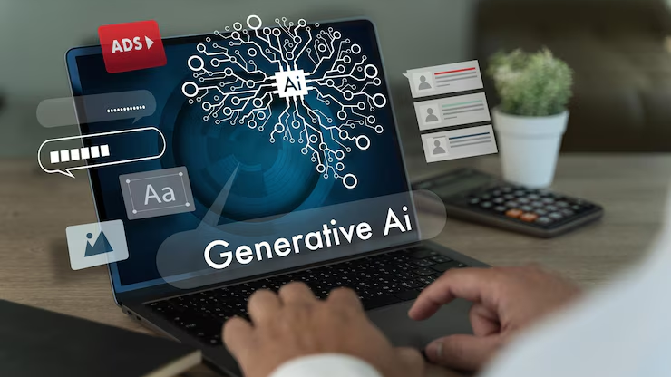 explaining how Generative AI learns from data to create new content